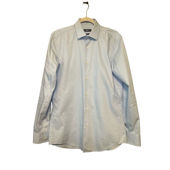 Boss by Hugo Boss Slim Fit Light Blue Dress Shirt 15.5/39 - Picture 1 of 6